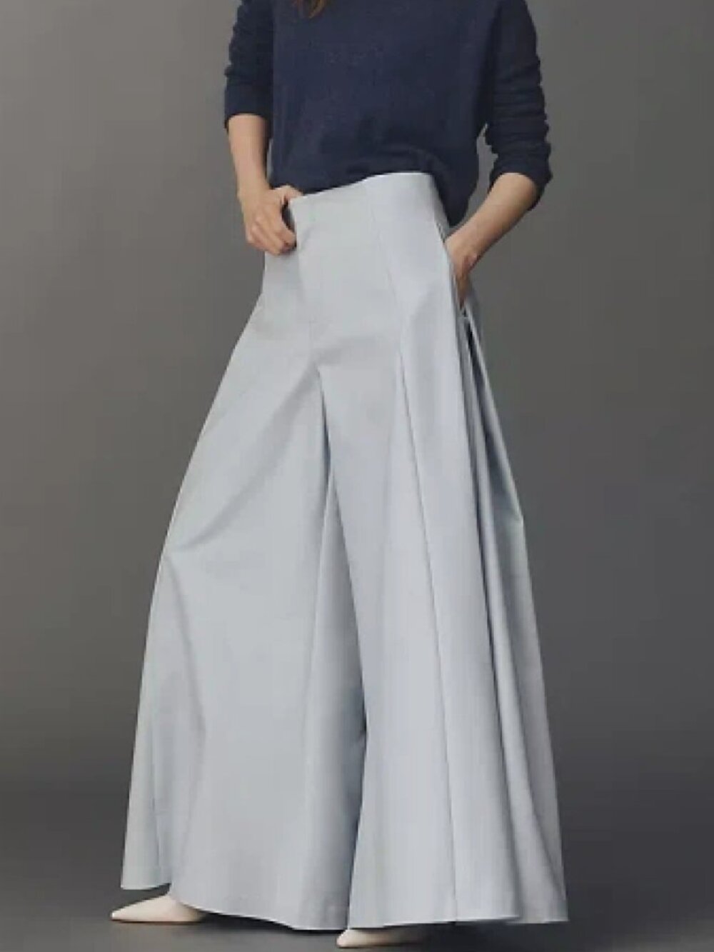 MAEVE A-line Palazzo Pants In Blue